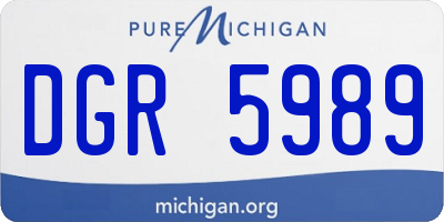 MI license plate DGR5989