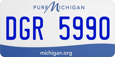 MI license plate DGR5990
