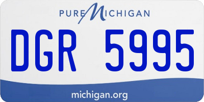 MI license plate DGR5995