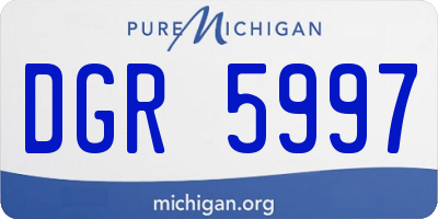 MI license plate DGR5997