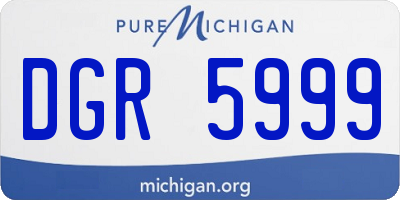 MI license plate DGR5999