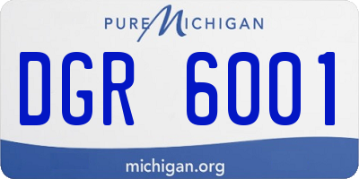 MI license plate DGR6001