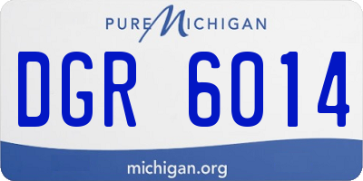 MI license plate DGR6014