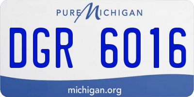 MI license plate DGR6016