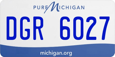 MI license plate DGR6027