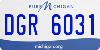 MI license plate DGR6031