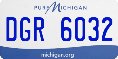MI license plate DGR6032