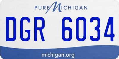MI license plate DGR6034
