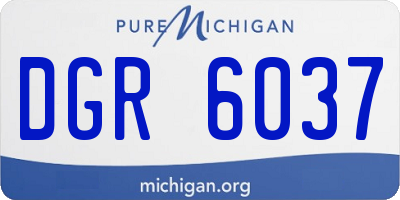MI license plate DGR6037