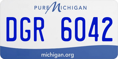 MI license plate DGR6042