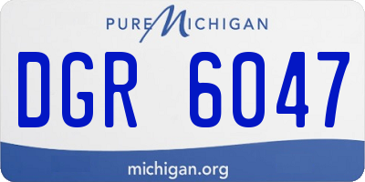 MI license plate DGR6047