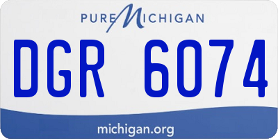 MI license plate DGR6074