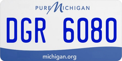 MI license plate DGR6080