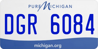MI license plate DGR6084