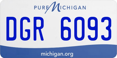 MI license plate DGR6093