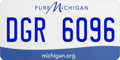 MI license plate DGR6096