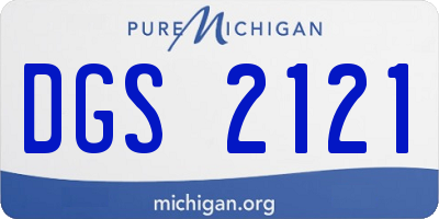 MI license plate DGS2121