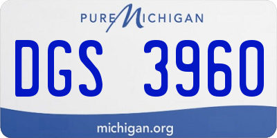 MI license plate DGS3960