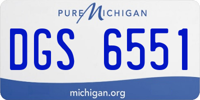 MI license plate DGS6551