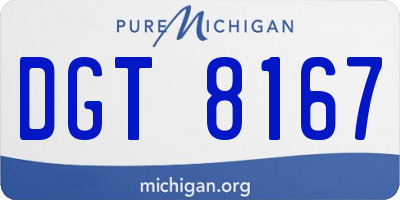 MI license plate DGT8167
