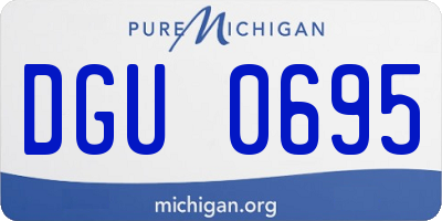 MI license plate DGU0695