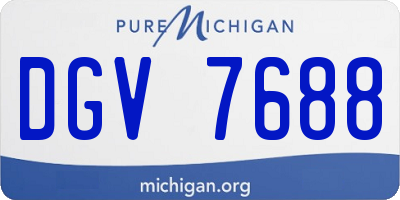 MI license plate DGV7688