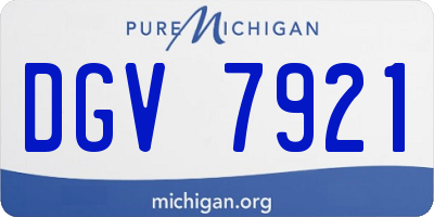 MI license plate DGV7921