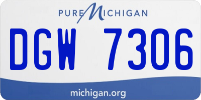 MI license plate DGW7306