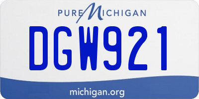 MI license plate DGW921