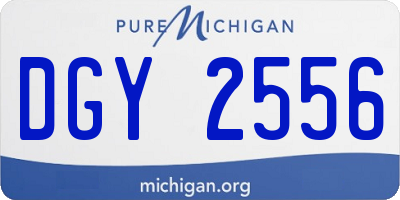 MI license plate DGY2556