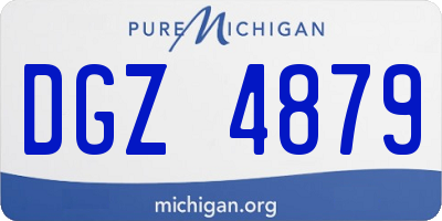 MI license plate DGZ4879