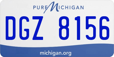 MI license plate DGZ8156