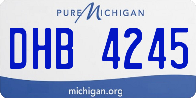 MI license plate DHB4245