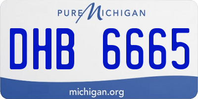 MI license plate DHB6665