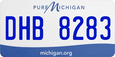 MI license plate DHB8283