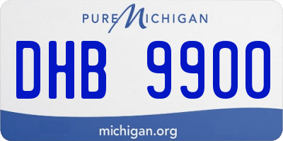 MI license plate DHB9900