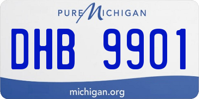 MI license plate DHB9901