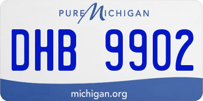 MI license plate DHB9902