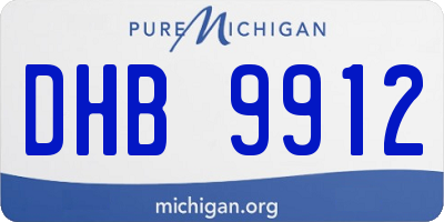 MI license plate DHB9912