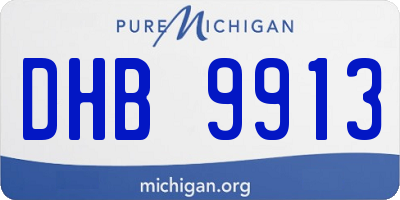 MI license plate DHB9913