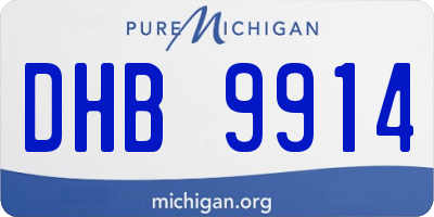 MI license plate DHB9914