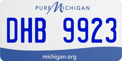 MI license plate DHB9923