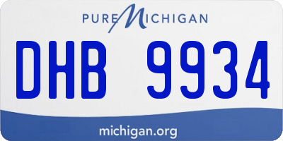 MI license plate DHB9934