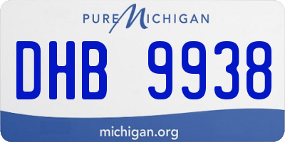 MI license plate DHB9938