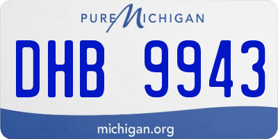 MI license plate DHB9943