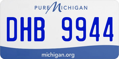MI license plate DHB9944