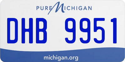 MI license plate DHB9951