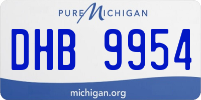 MI license plate DHB9954