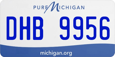 MI license plate DHB9956