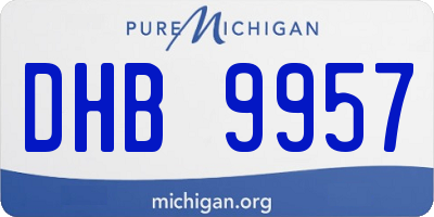 MI license plate DHB9957
